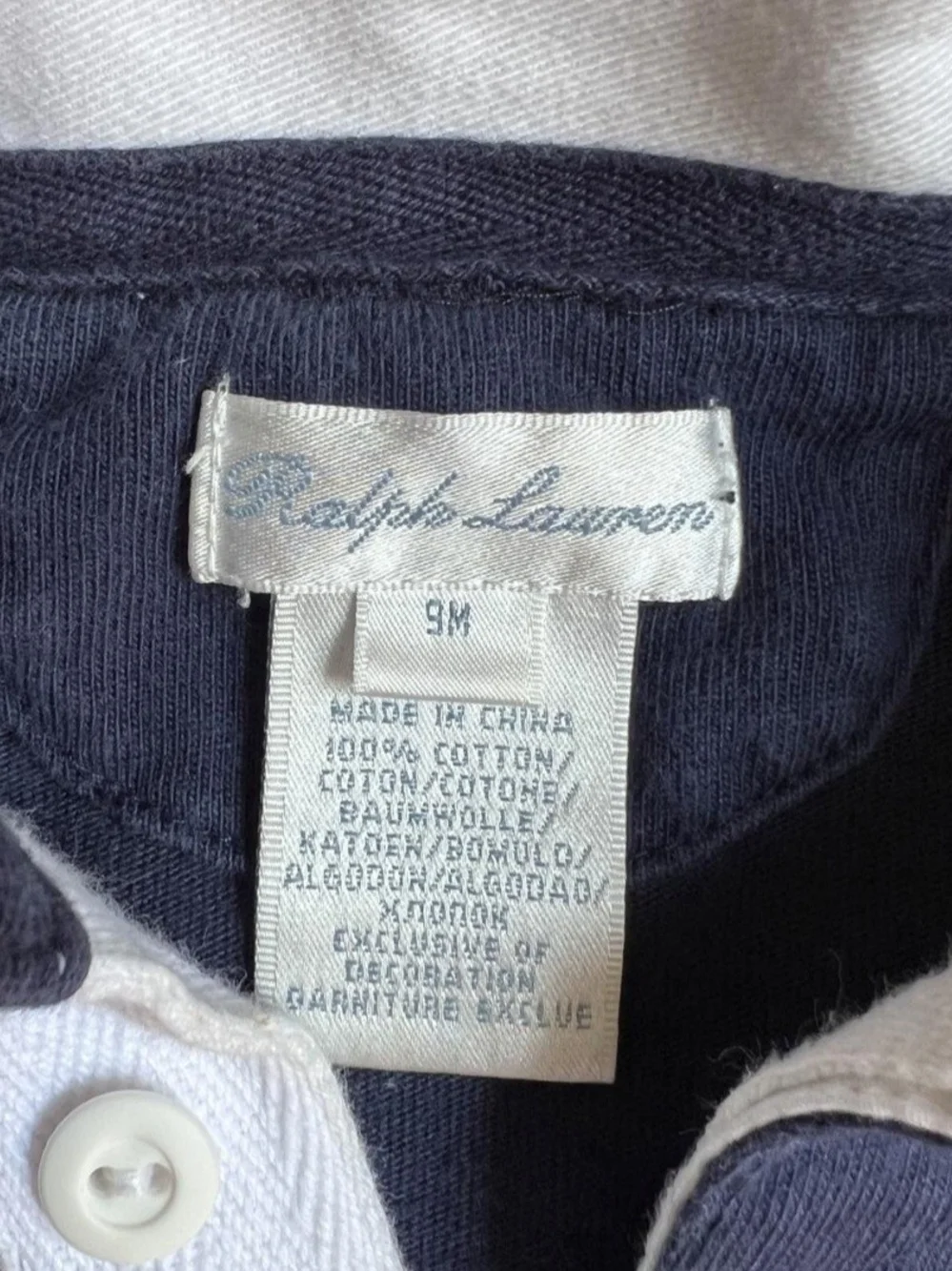 Ralph Lauren Navy and White Polo Romper